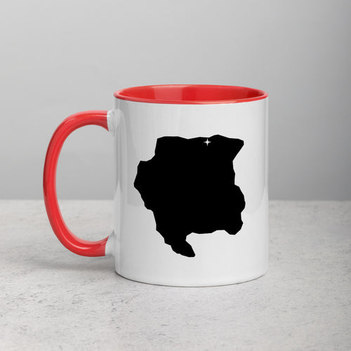 Suriname Map Mug with Color Inside - 11 oz