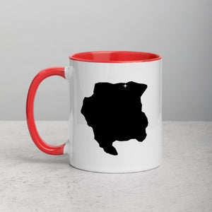 Suriname Map Mug with Color Inside - 11 oz