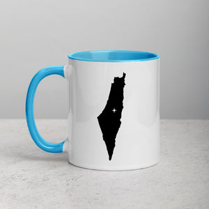 Israel Map Coffee Mug with Color Inside - 11 oz