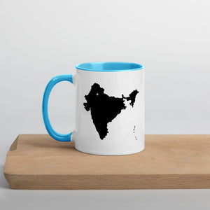 India Map Coffee Mug with Color Inside - 11 oz