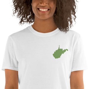 West Virginia Unisex T-Shirt - Green Embroidery
