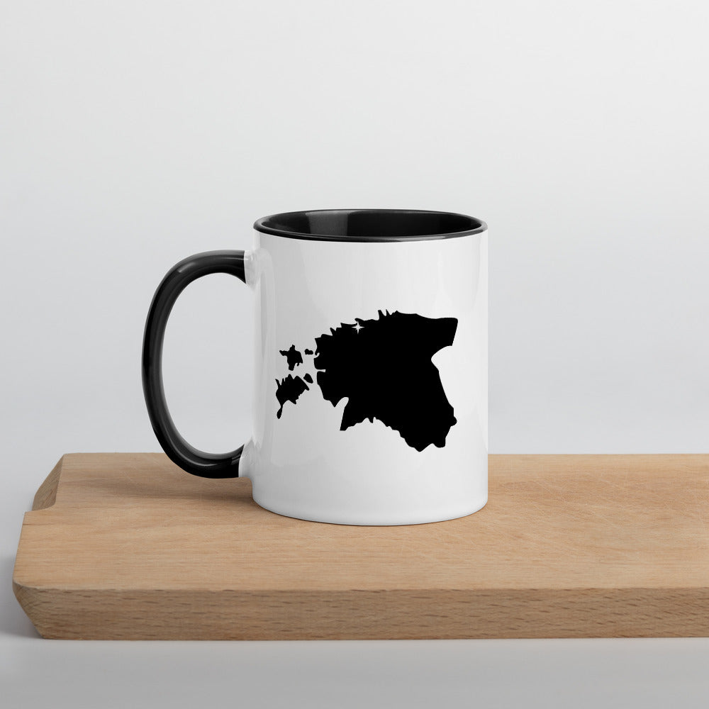 Estonia Map Coffee Mug with Color Inside - 11 oz