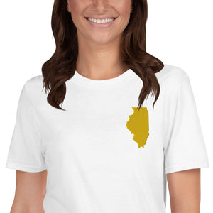 Illinois Unisex T-Shirt - Gold Embroidery