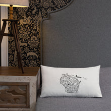 Load image into Gallery viewer, Wisconsin WI State Map Premium Pillow