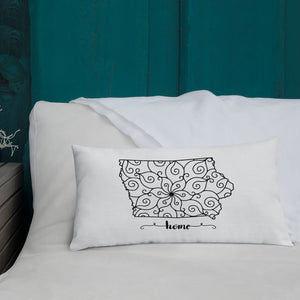 Iowa IA State Map Premium Pillow