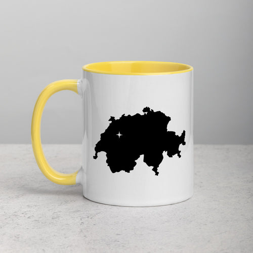 Switzerland Map Mug with Color Inside - 11 oz