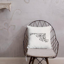 Load image into Gallery viewer, Maryland MD State Map Premium Pillow