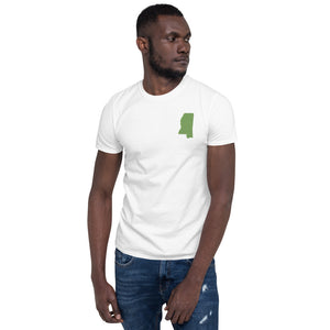 Mississippi Unisex T-Shirt - Green Embroidery