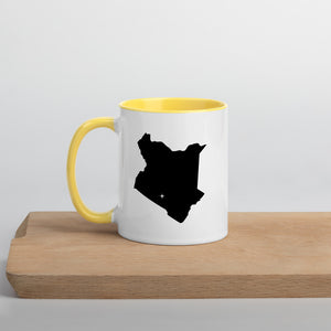 Kenya Map Mug with Color Inside - 11 oz