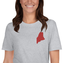 Load image into Gallery viewer, Maine Unisex T-Shirt - Red Embroidery