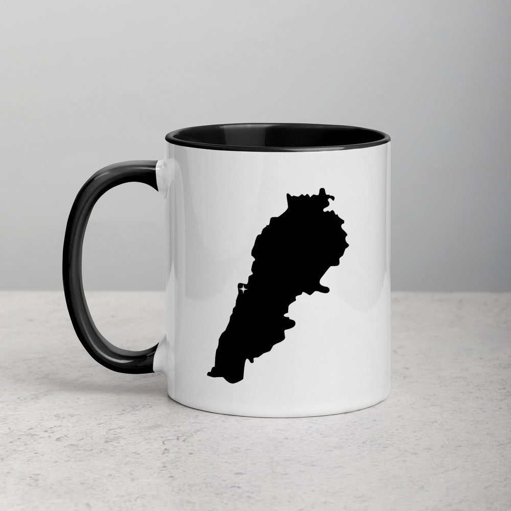 Lebanon Map Mug with Color Inside - 11 oz