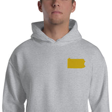 Load image into Gallery viewer, Pennsylvania Embroidered Unisex Hoodie - Gold