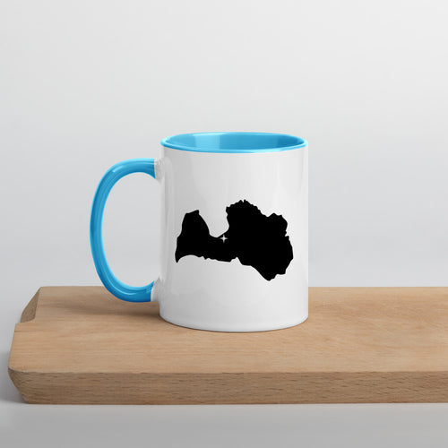 Latvia Map Coffee Mug with Color Inside - 11 oz