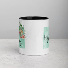 Load image into Gallery viewer, Wyoming WY Map Floral Mug - 11 oz