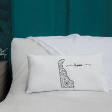 Load image into Gallery viewer, Delaware State Map Premium Pillow - MissionMint