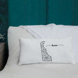 Delaware State Map Premium Pillow - MissionMint