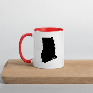 Ghana Map Coffee Mug with Color Inside - 11 oz