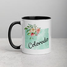 Load image into Gallery viewer, Colorado CO Map Floral Mug - 11 oz
