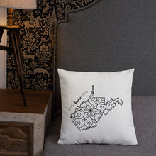 Load image into Gallery viewer, West Virginia WV State Map Premium Pillow