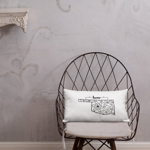 Oklahoma OK State Map Premium Pillow