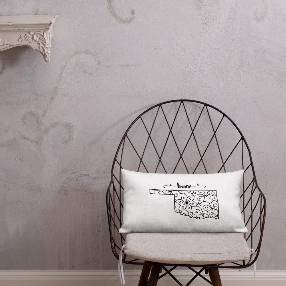 Oklahoma OK State Map Premium Pillow