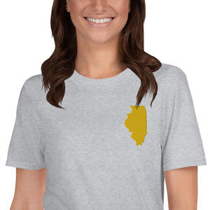 Illinois Unisex T-Shirt - Gold Embroidery