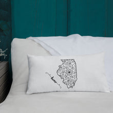 Load image into Gallery viewer, Illinois IL State Map Premium Pillow