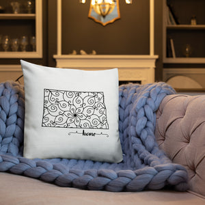 North Dakota ND State Map Premium Pillow