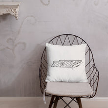 Load image into Gallery viewer, Tennessee TN State Map Premium Pillow