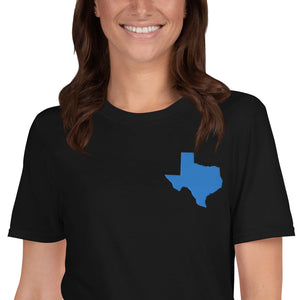 Texas Unisex T-Shirt - Blue Embroidery