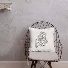 Load image into Gallery viewer, Maine ME State Map Premium Pillow