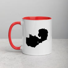 Load image into Gallery viewer, Zambia Map Coffee Mug with Color Inside - 11 oz