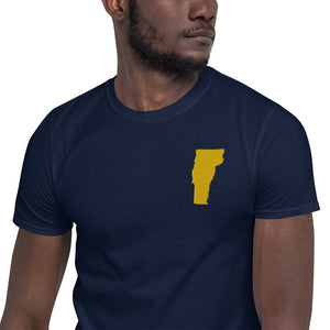 Vermont Unisex T-Shirt - Gold Embroidery