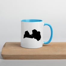 Load image into Gallery viewer, Latvia Map Coffee Mug with Color Inside - 11 oz
