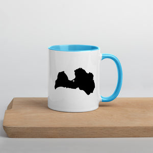 Latvia Map Coffee Mug with Color Inside - 11 oz