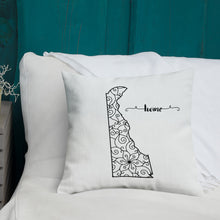 Load image into Gallery viewer, Delaware State Map Premium Pillow - MissionMint