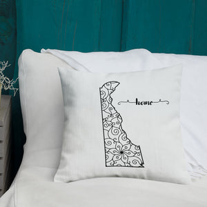 Delaware State Map Premium Pillow - MissionMint