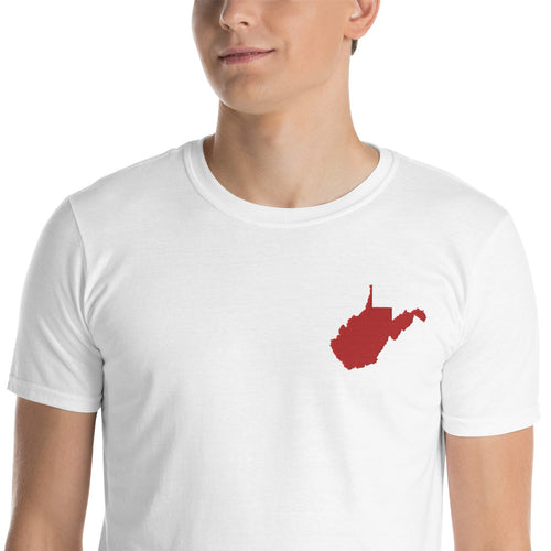 West Virginia Unisex T-Shirt - Red Embroidery