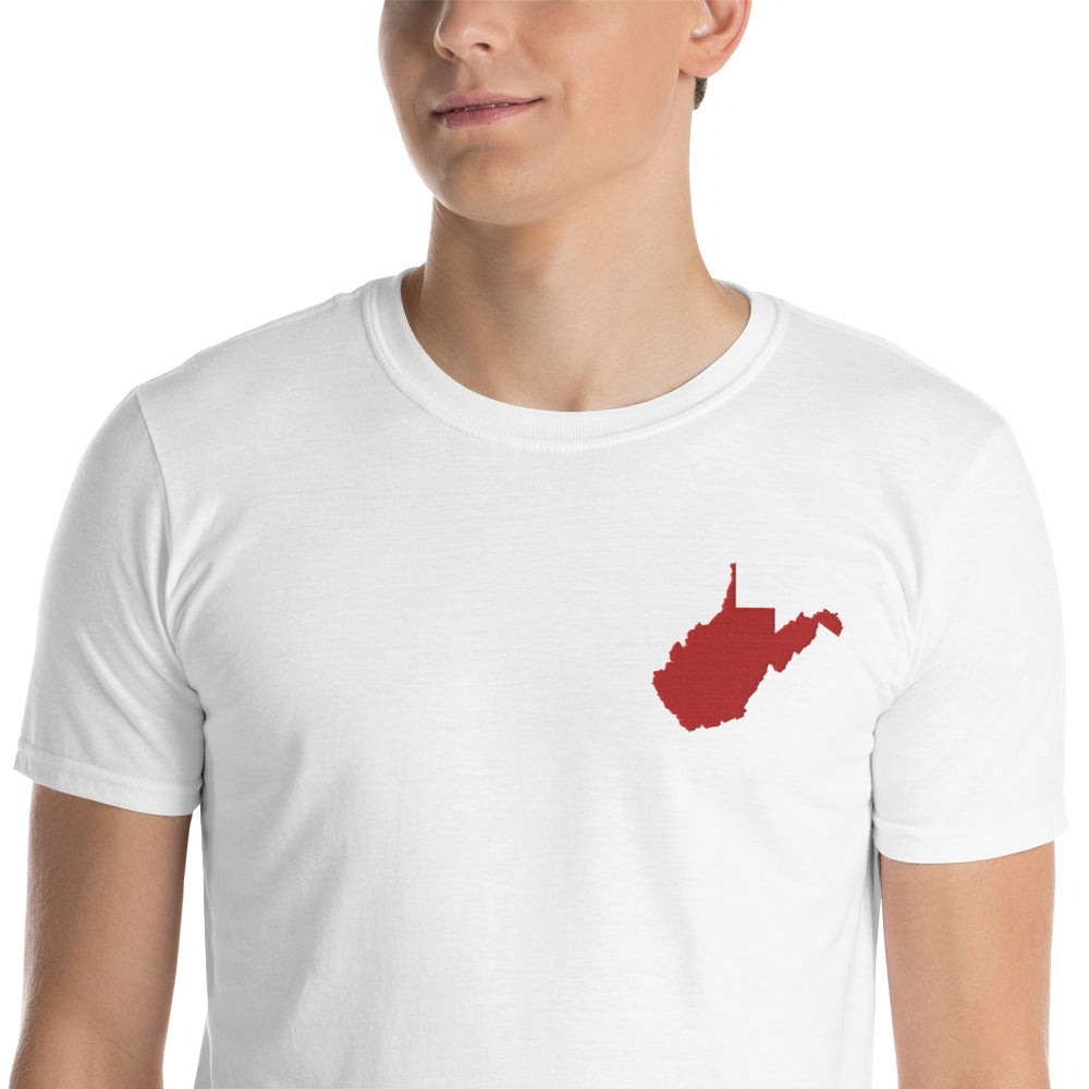 West Virginia Unisex T-Shirt - Red Embroidery