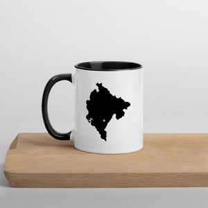 Montenegro Map Coffee Mug with Color Inside - 11 oz