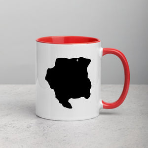 Suriname Map Mug with Color Inside - 11 oz