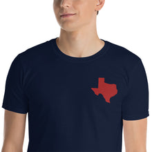 Load image into Gallery viewer, Texas Unisex T-Shirt - Red Embroidery