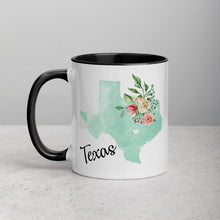 Load image into Gallery viewer, Texas TX Map Floral Mug - 11 oz