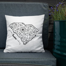 Load image into Gallery viewer, South Carolina SC State Map Premium Pillow