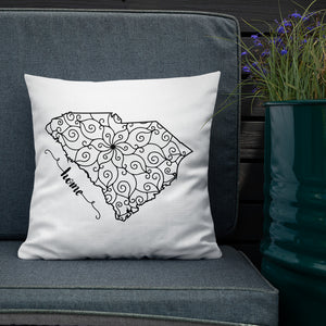 South Carolina SC State Map Premium Pillow
