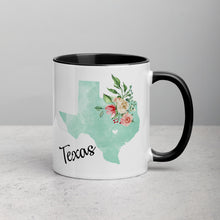 Load image into Gallery viewer, Texas TX Map Floral Mug - 11 oz