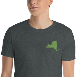New York Unisex T-Shirt - Green Embroidery