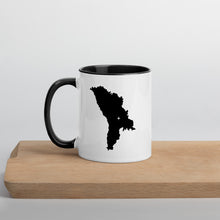 Load image into Gallery viewer, Moldova Map Coffee Mug with Color Inside - 11 oz