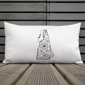 New Hampshire NH State Map Premium Pillow
