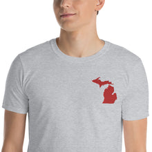 Load image into Gallery viewer, Michigan Unisex T-Shirt - Red Embroidery